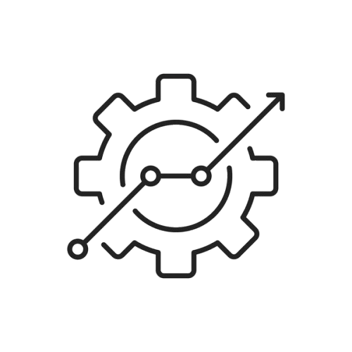 black thin line gear